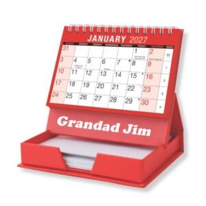 Personalised Desktop Calendar with Memo Pad