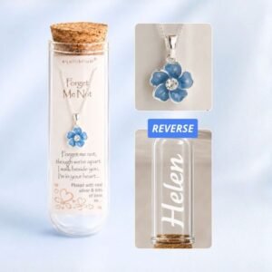 Forget-Me-Not Necklace in a Personalised Message Bottle Forget-Me-Not Necklace in a Personalised Message Bottle