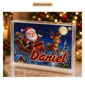 Personalised Glitter Storm Christmas Frame Personalised Glitter Storm Christmas Frame