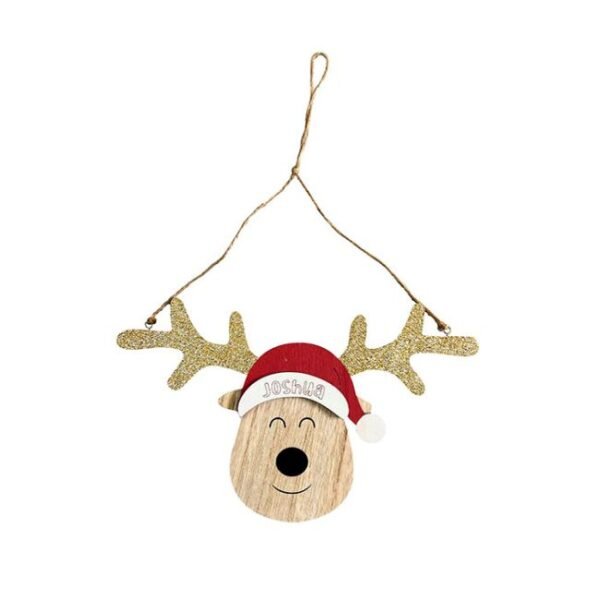 Personalised Hanging Reindeer Head Personalised Hanging Reindeer Head