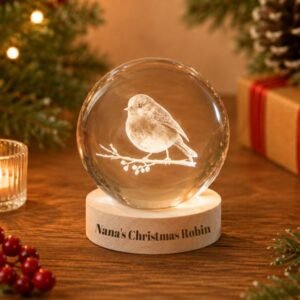 Personalised InLit GloBall Robin LED Table Light Personalised InLit GloBall Robin LED Table Light