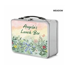 Personalised Silver Metal Lunch Box Personalised Silver Metal Lunch Box
