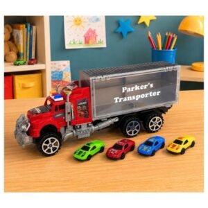 Personalised Race Car Transporter Toy