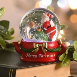 Personalised LED Teapot Christmas Snow Globe Personalised LED Teapot Christmas Snow Globe