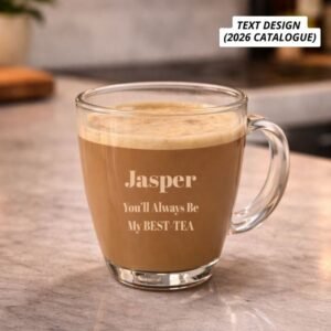 Personalised Toughened Glass Mug – 340ml