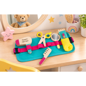 Personalised Wooden Hairdressing Belt Play Set Personalised Wooden Hairdressing Belt Play Set