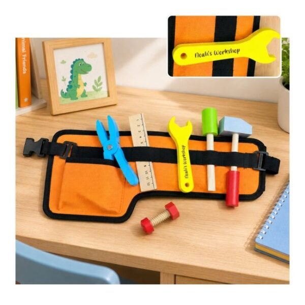Personalised Wooden Tool Belt Play Set