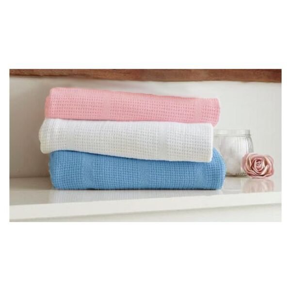 Cellular Cotton Baby Blanket – White Cellular Cotton Baby Blanket – White