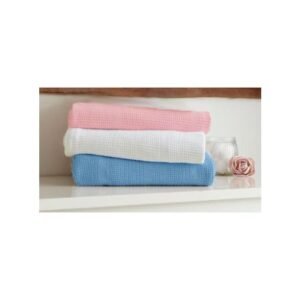 Cellular Cotton Baby Blanket – Blue