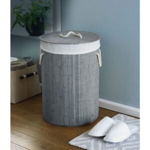 Bamboo Laundry Hamper - Grey