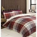 Classic Tartan Duvet Set – Red, Double