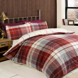 Classic Tartan Duvet Set – Red, King Size Classic Tartan Duvet Set – Red, King Size