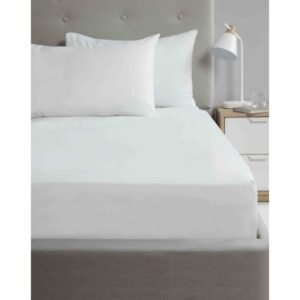 Microfibre Fitted Sheet Single - White Microfibre Fitted Sheet Single - White