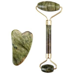 Jade Facial Roller & Massage Stone Set Jade Facial Roller & Massage Stone Set