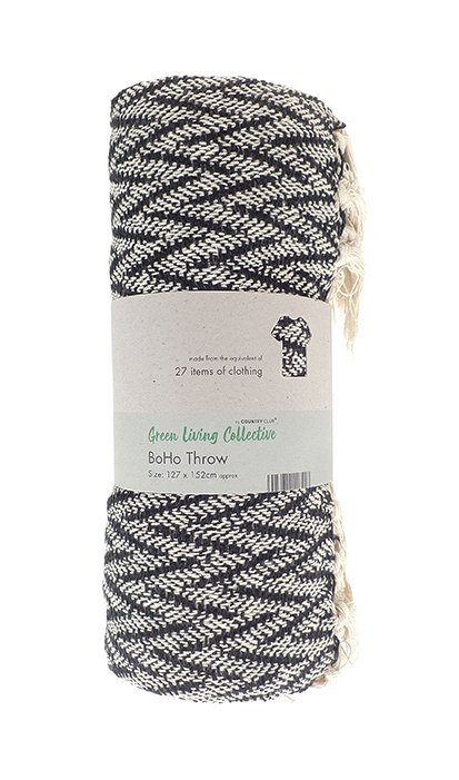 Boho Design Throw – Charcoal