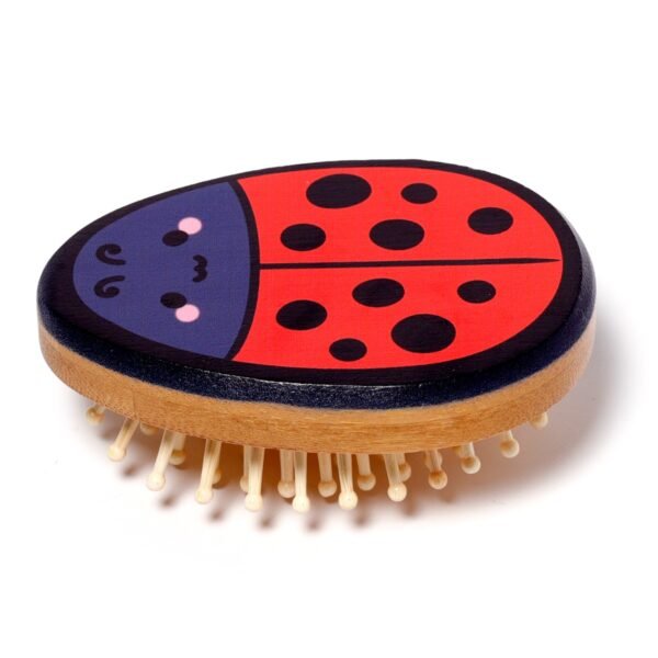Ladybird Shaped Bamboo Hair Brush