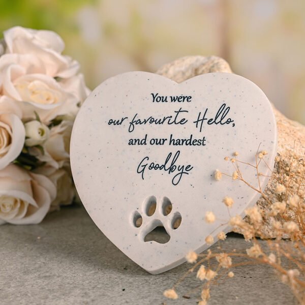 Memorial Heart Stone – Pet Memorial Heart Stone – Pet