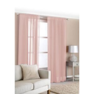 Top Voile Curtain Panels Pk2 - Blush Top Voile Curtain Panels Pk2 - Blush