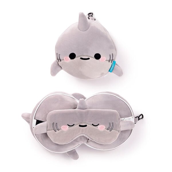 2in1 Travel Pillow & Eye Mask – Shark