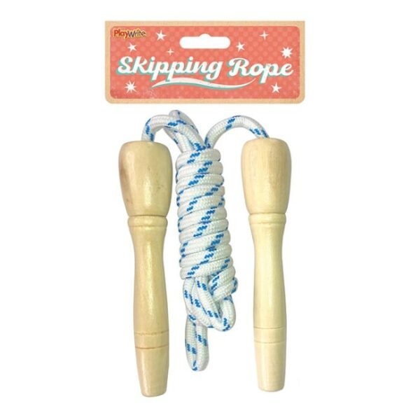 Traditional Wooden-Handle Skipping Rope