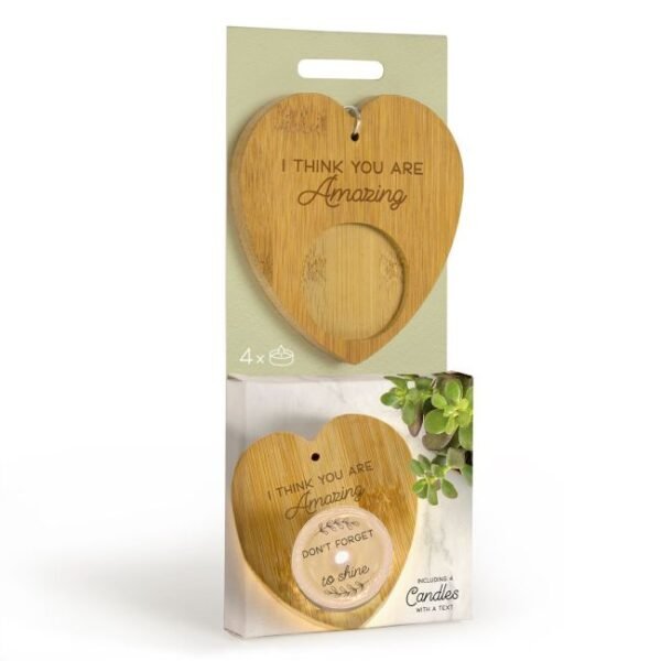 Heart Shaped Tealight Holder & Tealights - Amazing