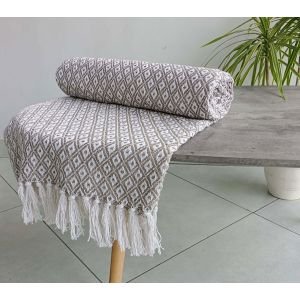 Boho Design Throw - Natural