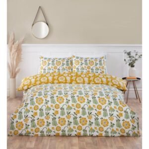 Victorian Bloom Green & Ochre - Single Victorian Bloom Green & Ochre - Single