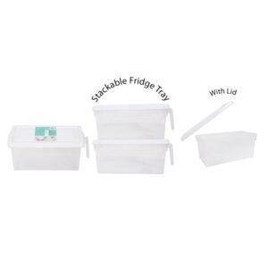 Stackable Fridge Box with Lid - Rectangular Stackable Fridge Box with Lid - Rectangular
