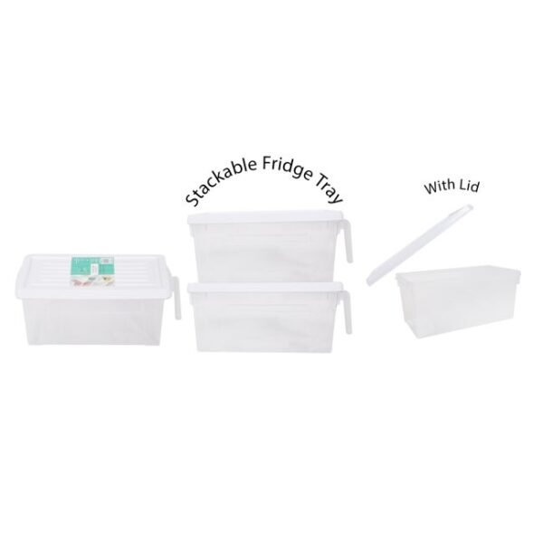 Stackable Fridge Box with Lid - Rectangular