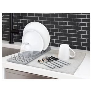 Dish Rack with Drying Mat Dish Rack with Drying Mat