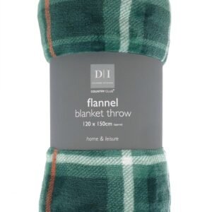 Flannel Blanket Throw – Green Tartan Flannel Blanket Throw – Green Tartan