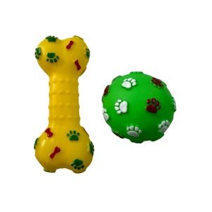 Dog Bone & Ball Squeaky Toy Dog Bone & Ball Squeaky Toy