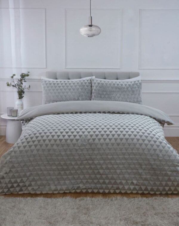 Luxury Teddy Bedding – Grey Diamond, Single
