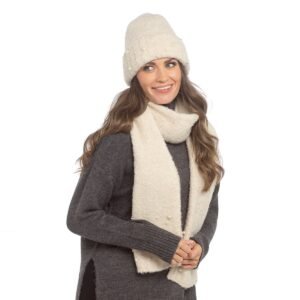 Fluffy Faux Pearl Beanie – Cream Fluffy Faux Pearl Beanie – Cream