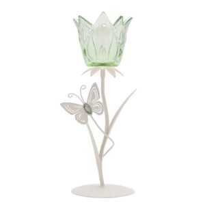 Single Stem Butterfly Candle Holder