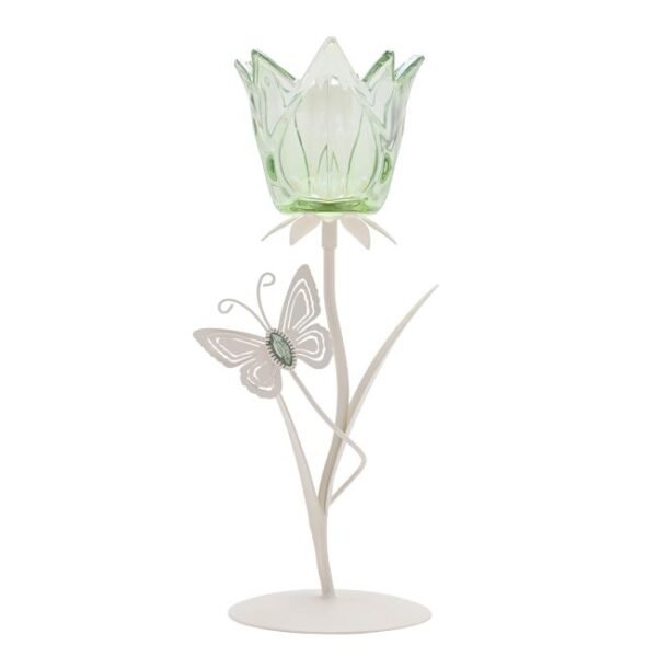 Single Stem Butterfly Candle Holder