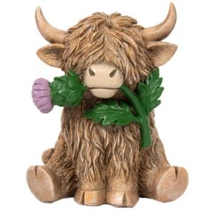 Highland Cow with Thistle