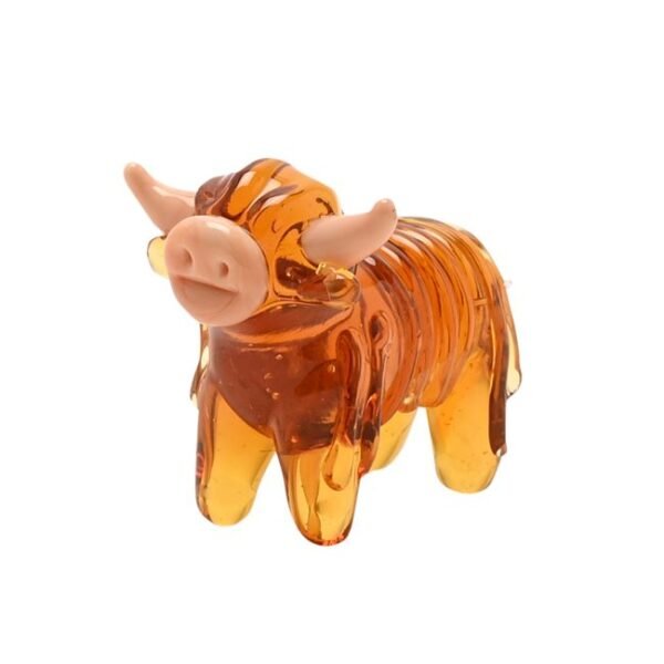 Objets D'Art Glass Figurine - Highland Cow