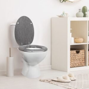 Grey Slate Effect Toilet Seat