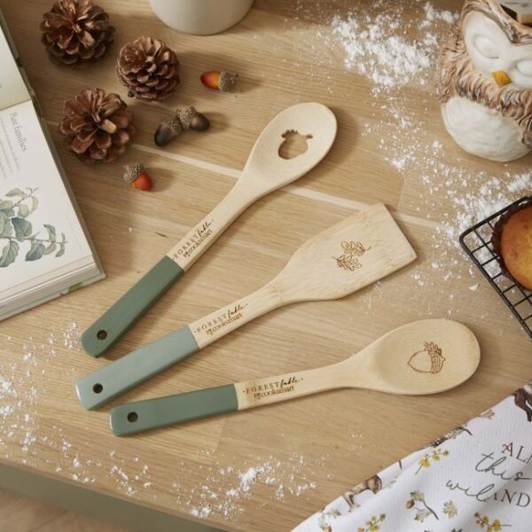 Set of 3 Bamboo Utensils - Forest Fable Set of 3 Bamboo Utensils - Forest Fable
