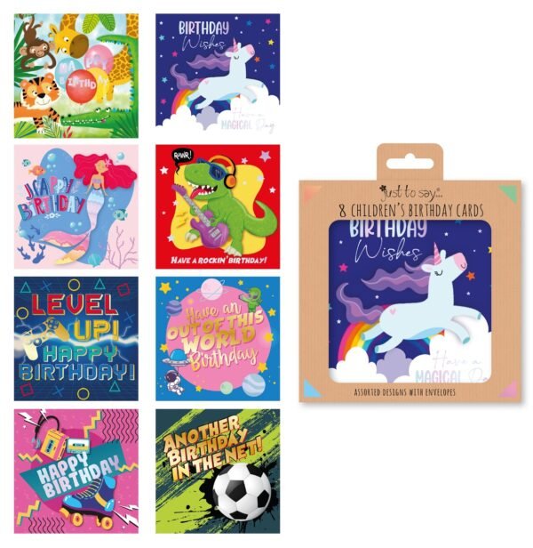 Birthday Cards – Children Pack of 8