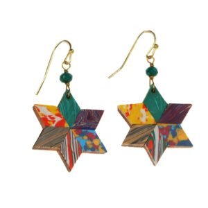 Multi-coloured Star Earrings Multi-coloured Star Earrings