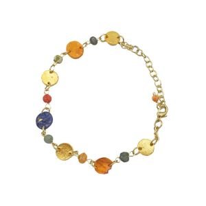 Bead & Brass Bracelet