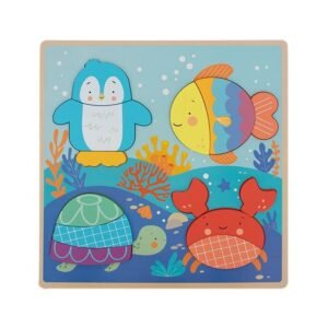 4-in-1 Wooden Chunky Animal Puzzle Board 4-in-1 Wooden Chunky Animal Puzzle Board