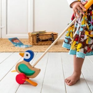 Wooden Push-Along Duck
