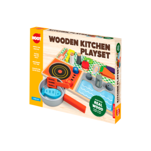 Wooden Kitchen Play Set – 17 Pieces