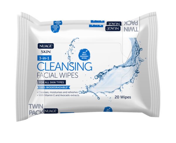 3-in-1 Cleansing Facial Wipes Twin Pack