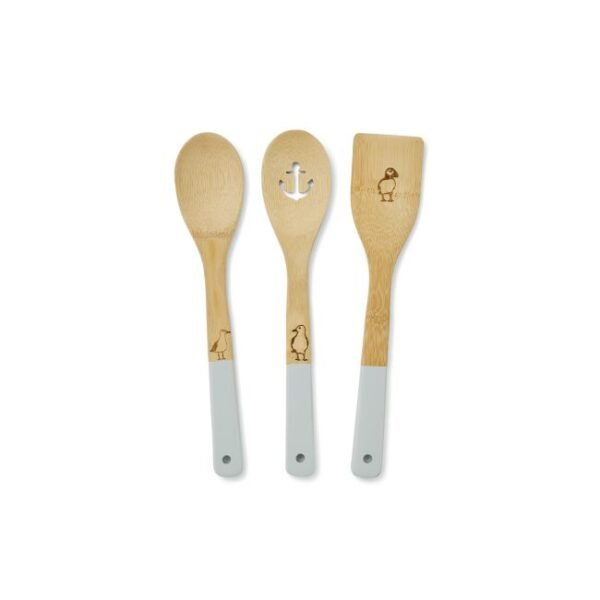 Set of 3 Bamboo Utensils - Coastal Birds Set of 3 Bamboo Utensils - Coastal Birds