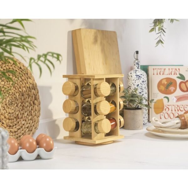 Rotating Bamboo Spice Rack Rotating Bamboo Spice Rack