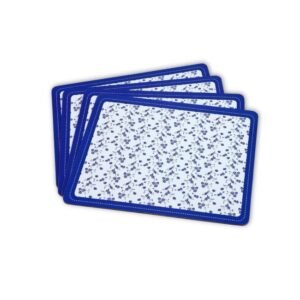 Blue Rose Set Of 4 Placemats